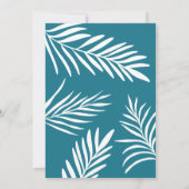 Niedlich Seashells Palmenblatt Beach Party Sweet 1 Einladung (Rückseite)