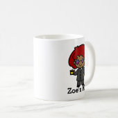 Niedlich Secret Agent Girl Kaffeetasse (VorderseiteRechts)