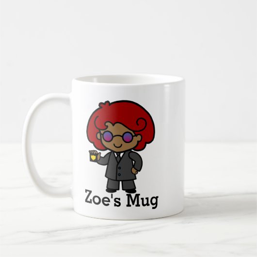 Niedlich Secret Agent Girl Kaffeetasse (Links)
