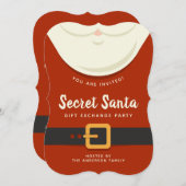Niedlich Secret Weihnachten Party Einladung (Vorne/Hinten)
