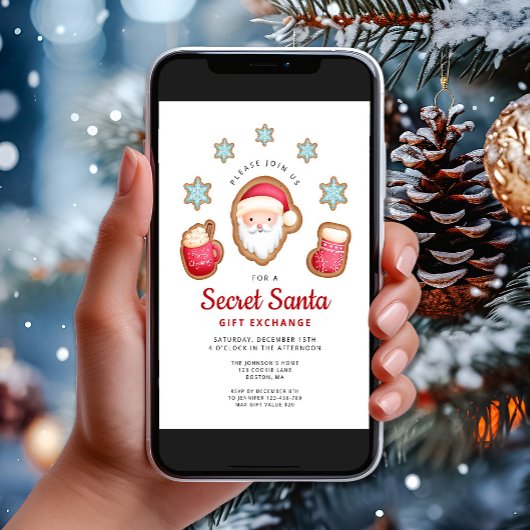 Niedlich Secret Weihnachten Party Einladung