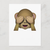 Niedlich See No Evil Monkey Emoji Postkarte (Vorderseite)