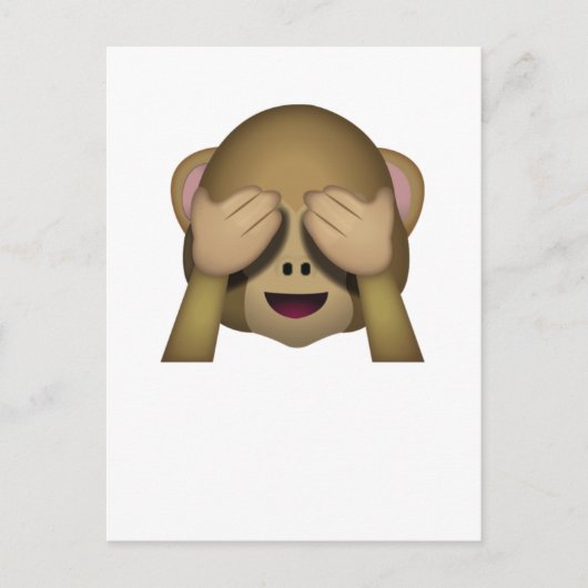 Niedlich See No Evil Monkey Emoji Postkarte (Vorderseite)