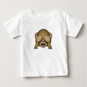 Niedlich sehen Sie keinen schlechten Affen Emoji Baby T-shirt (Vorderseite)