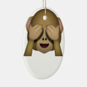 Niedlich sehen Sie keinen schlechten Affen Emoji Keramik Ornament (Rechts)