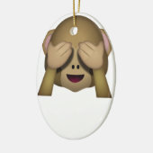 Niedlich sehen Sie keinen schlechten Affen Emoji Keramik Ornament (Links)