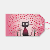 Niedlich Sei meine Valentinerkatze im rosa Herzwal Geschenkanhänger (Vorderseite (Horizontal))
