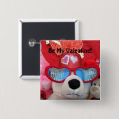 Niedlich seien Sie mein Valentine-Knopf Button (Vorne & Hinten)