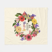 Niedlich Seien Sie nett zu sich selbst Liebe Blume Fleecedecke (Vorderseite (Horizontal))