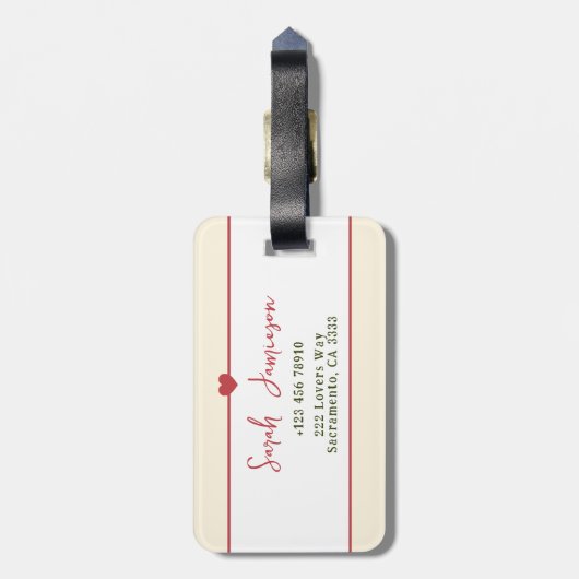 Niedlich Seien Sie nett zu sich selbst Liebe Blume Gepäckanhänger (Rückseite vertikal)