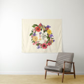 Niedlich Seien Sie nett zu sich selbst Liebe Blume Wandteppich (Beispiel (Horizontal))