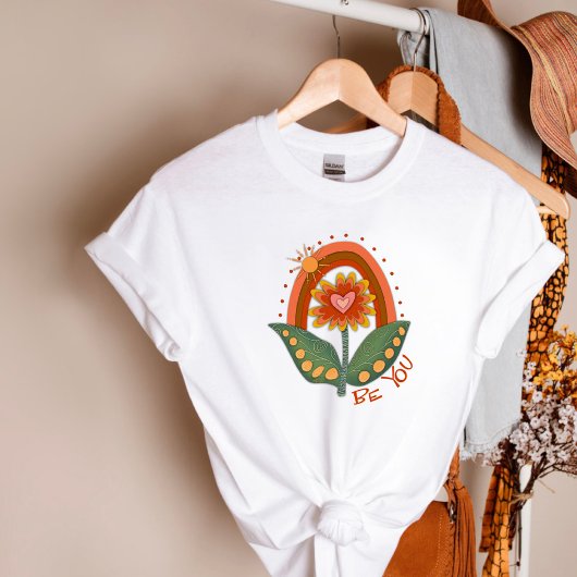 Niedlich sein, du floraler Regenbogen Moderne Insp T-Shirt