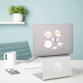 Niedlich sein Girl Pink Baby Stickers Aufkleber (Laptop auf Schreibtisch)