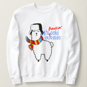 Niedlich sein kaltes Llama Weihnachts-Sweatshirt Sweatshirt