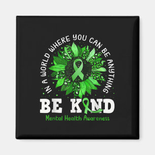 Niedlich sein Kind Sonnenblumen psychische Gesundh Magnet