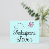 Niedlich Shakespeare Lover Postkarte (Stehend Vorderseite)