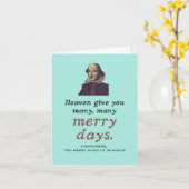 Niedlich Shakespeare Merry Days Theater Geburtstag Karte (Gelbe Blume)