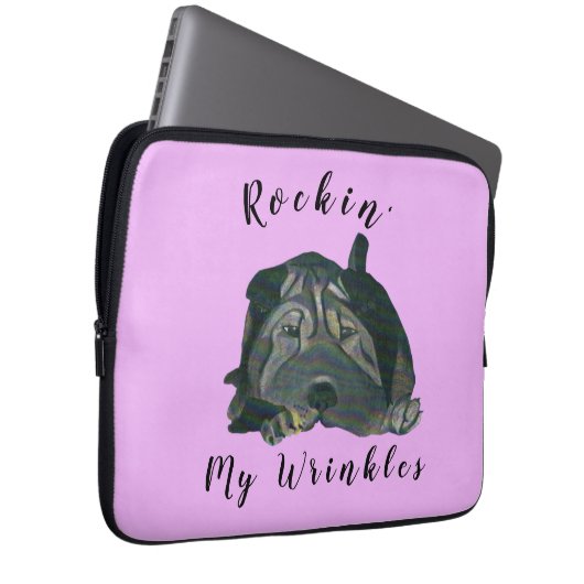 Niedlich Shar Pei Dog Neopren 13" Laptop-Sieb Laptopschutzhülle (Vorne Rechts)