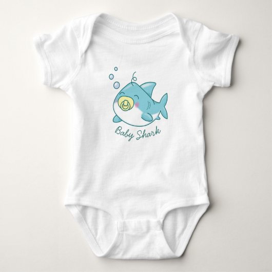 Niedlich Shark Baby Shower Kawaii Baby Strampler (Vorderseite)