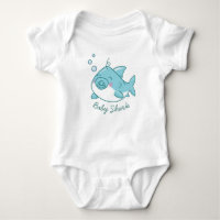 Niedlich Shark Baby Shower Kawaii Blue Boy