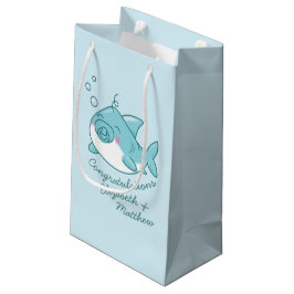 Niedlich Shark Baby Shower Kawaii Blue Boy Kleine Geschenktüte