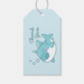 Niedlich Shark Baby Shower Kawaii Blue Boy Vielen  Geschenkanhänger (Vorderseite)