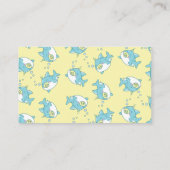 Niedlich Shark Baby Shower Kawaii Bücher für Baby Begleitkarte (Rückseite)