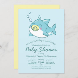 Niedlich Shark Baby Shower Kawaii Einladung
