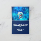 Niedlich Shark Boy zum Geburtstag Dankeskarte (Innenseite)