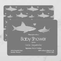 Niedlich Shark Gray Baby Dusche