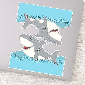 Niedlich Shark Street Vinyl Aufkleber