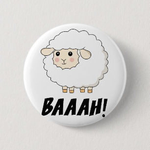Niedlich Sheep Baaah Button