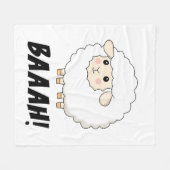 Niedlich Sheep Baaah Fleecedecke (Vorderseite (Horizontal))