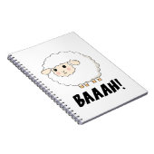 Niedlich Sheep Baaah Notizblock (Rechte Seite)