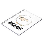 Niedlich Sheep Baaah Notizblock (Linke Seite)