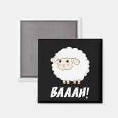 Niedlich Sheep Baah Magnet (Vorderseite/Rückseite)