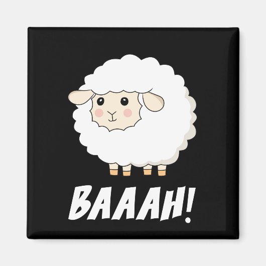 Niedlich Sheep Baah Magnet (Vorne)