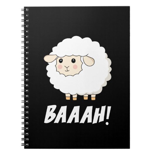 Niedlich Sheep Baah Notizblock (Vorderseite)