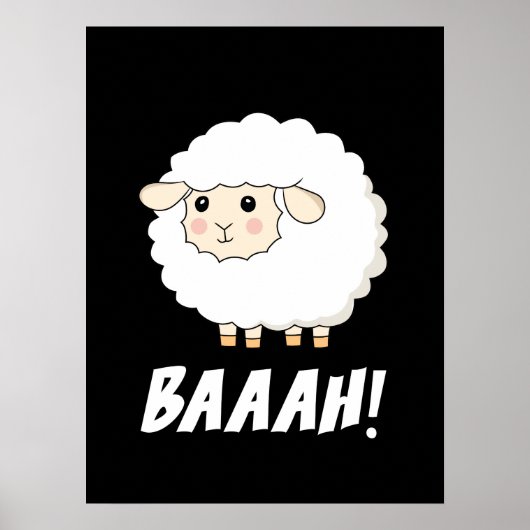 Niedlich Sheep Baah Poster (Vorne)