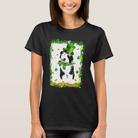 Niedlich Sheepadoodle Dog St Patricks Day Irish Sh T-Shirt (Vorderseite)