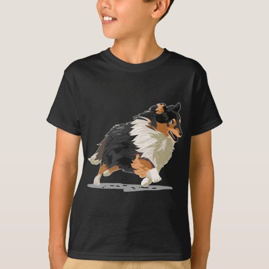 Niedlich Sheltie Shetland Sheepdog Agility Dog Spo T-Shirt (Vorderseite)