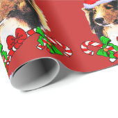 Niedlich Sheltie Weihnachten Geschenkpapier (Rolleneckpunkt)