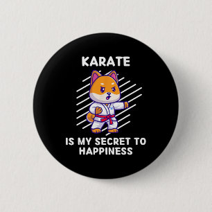 Niedlich Shi Inu Karate ist mein Geheimnis für glü Button