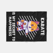 Niedlich Shi Inu Karate ist mein Geheimnis für glü Fleecedecke (Vorderseite (Horizontal))