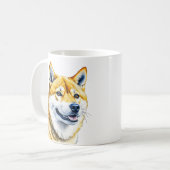 Niedlich Shia Inu Hunde Rasse Kaffeetasse (Vorderseite Links)