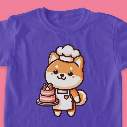 Niedlich Shiba Inu Dog Cake Baker T-Shirt