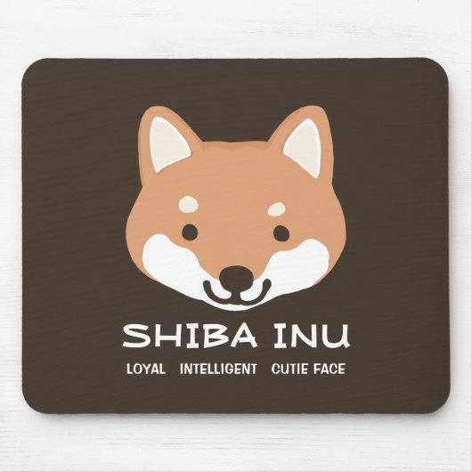 Niedlich Shiba Inu Dog | Loyal Intelligent Süsse F Mousepad (Vorne)