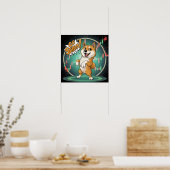 Niedlich Shiba Inu Dog Poster (Küche)