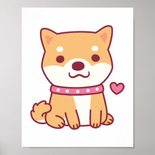 Niedlich Shiba Inu Dog Poster