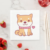 Niedlich Shiba Inu Dog Serviette (Beispiel)